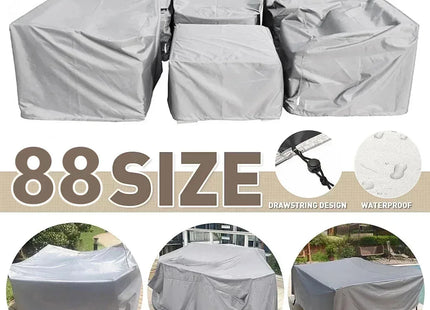 88 size Patio Furniture Covers, Outdoor Furniture Cover Waterproof, Outdoor Table Cover - Phoenix Fire Art Store