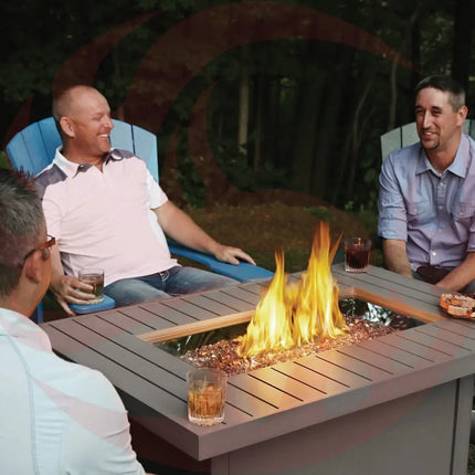 Patioflame Table - Patio Elegance Hamptons Rectangle Fire Table - Phoenix Fire Art Store