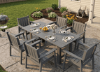 Gray / 7-Pieces (1 Table + 6 Chairs)