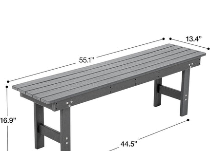 Pamapic HDPE Outdoor Dining Table and Chairs with Umbrella Hole Pamapic