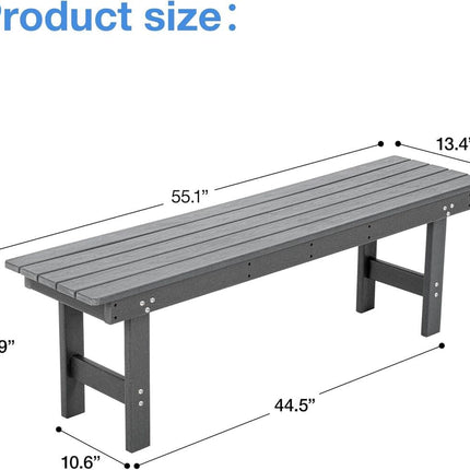 Pamapic HDPE Outdoor Dining Table and Chairs with Umbrella Hole Pamapic