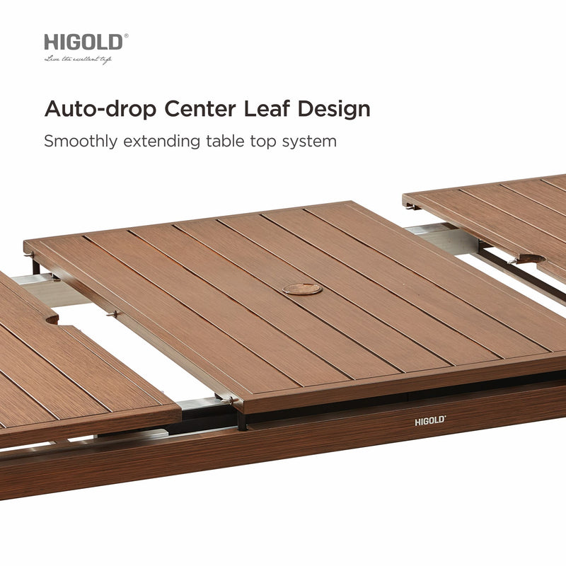 HIGOLD Carlo 9 Piece Extendable Outdoor Patio 8 Person Dining Set - Phoenix Fire Art Store