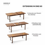 HIGOLD Carlo 9 Piece Extendable Outdoor Patio 8 Person Dining Set - Phoenix Fire Art Store