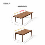 HIGOLD Carlo 9 Piece Extendable Outdoor Patio 8 Person Dining Set - Phoenix Fire Art Store