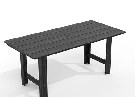 Pamapic HDPE Outdoor Dining Table and Chairs with Umbrella Hole Pamapic