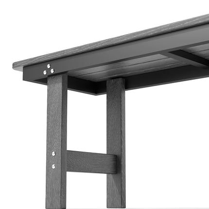 Pamapic HDPE Outdoor Dining Table and Chairs with Umbrella Hole Pamapic