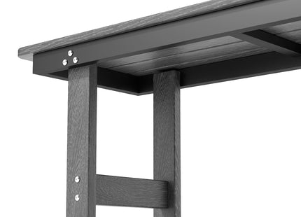Pamapic HDPE Outdoor Dining Table and Chairs with Umbrella Hole Pamapic