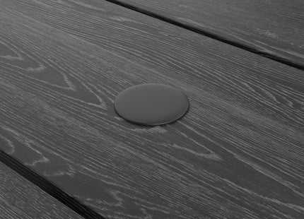 Pamapic HDPE Outdoor Dining Table and Chairs with Umbrella Hole Pamapic