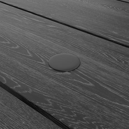 Pamapic HDPE Outdoor Dining Table and Chairs with Umbrella Hole Pamapic