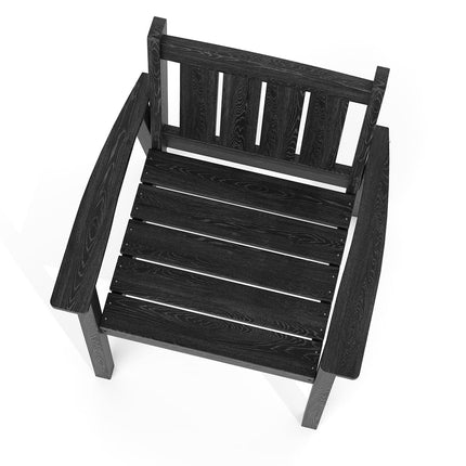 Pamapic HDPE Outdoor Dining Table and Chairs with Umbrella Hole Pamapic