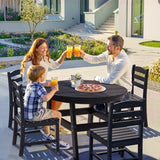 Pamapic HDPE Outdoor Dining Set (5 Pieces)