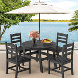 Pamapic HDPE Outdoor Dining Set (5 Pieces)