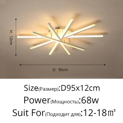 DecorBites™ LED Ceiling Chandelier Indoor Lighting Living Room Bedroom Hall Aisle Lustre Fixture Decorbites