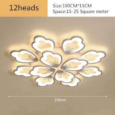 DecorBites™ Lotus Design LED Acrylic Chandelier Ceiling Lamp for Modern Living, Dining, and Study Rooms Decorbites