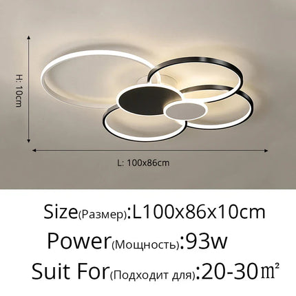 DecorBites™ LED Ceiling Chandelier Light for Living Room Bedroom Dining Hall Indoor Lighting Fixtures Decorbites