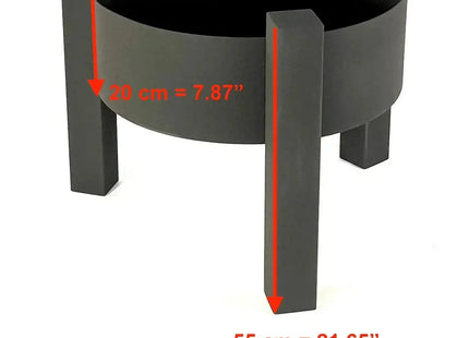 Heavy Duty Fire Pit Bowl with Modern Sturdy Steel Legs - Phoenix Fire Art Store