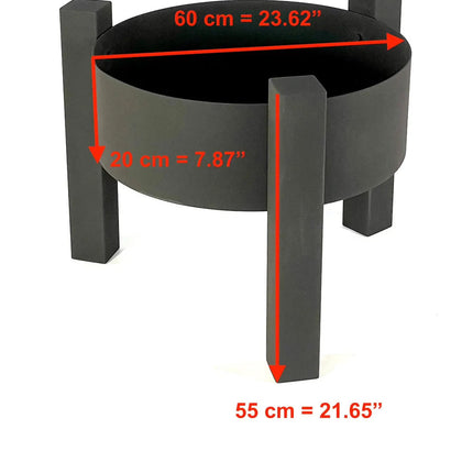 Heavy Duty Fire Pit Bowl with Modern Sturdy Steel Legs