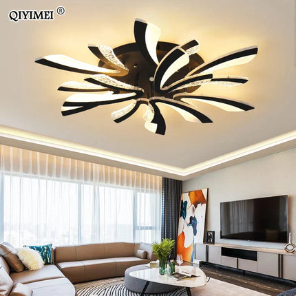 DecorBites™ LED Ceiling Chandelier Lights for Living Room Bedroom Dining Study White Black Decorbites