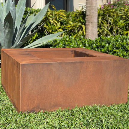Square Corten Fire Pit - FREE SHIPPING