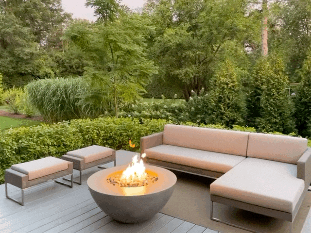 Conique | Concrete Fire Bowl - Phoenix Fire Art Store