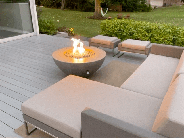 Conique | Concrete Fire Bowl - Phoenix Fire Art Store