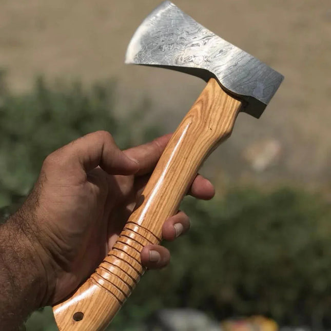 Damascus Steel EDC Axe