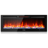 In Flames INF50W-3D WiFi Smart Wall Mounted Electric Fireplace - Tempered Glass