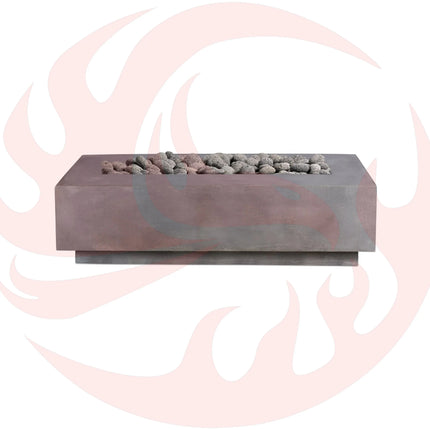 Lineal | Rectangular Concrete Fire Table - Phoenix Fire Art Store