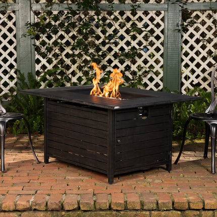 Longmont 48" Rectangular Aluminum Convertible Gas Fire Pit Table Fire Sense/Balkene Home