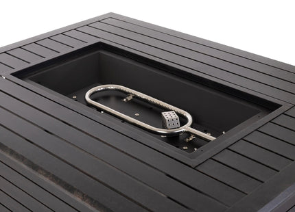Longmont 48" Rectangular Aluminum Convertible Gas Fire Pit Table Fire Sense/Balkene Home