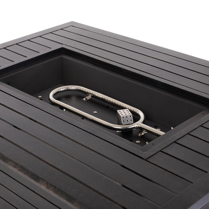 Longmont 48" Rectangular Aluminum Convertible Gas Fire Pit Table Fire Sense/Balkene Home