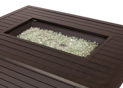 Longmont 48" Rectangular Aluminum Convertible Gas Fire Pit Table Fire Sense/Balkene Home