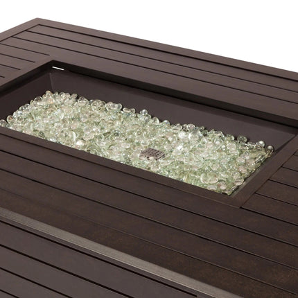 Longmont 48" Rectangular Aluminum Convertible Gas Fire Pit Table Fire Sense/Balkene Home