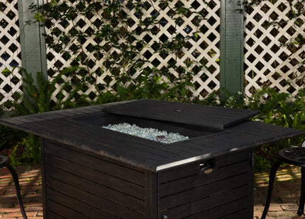 Longmont 48" Rectangular Aluminum Convertible Gas Fire Pit Table Fire Sense/Balkene Home