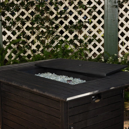 Longmont 48" Rectangular Aluminum Convertible Gas Fire Pit Table Fire Sense/Balkene Home