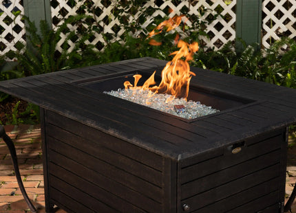 Longmont 48" Rectangular Aluminum Convertible Gas Fire Pit Table Fire Sense/Balkene Home