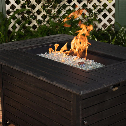 Longmont 48" Rectangular Aluminum Convertible Gas Fire Pit Table Fire Sense/Balkene Home
