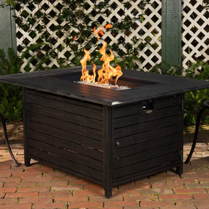 Longmont 48" Rectangular Aluminum Convertible Gas Fire Pit Table Fire Sense/Balkene Home