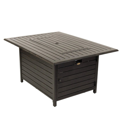 Longmont 48" Rectangular Aluminum Convertible Gas Fire Pit Table Fire Sense/Balkene Home