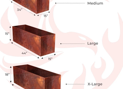 Corten Steel Box Planters - FREE SHIPPING! MK Design Elements