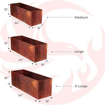 Corten Steel Box Planters - FREE SHIPPING! MK Design Elements