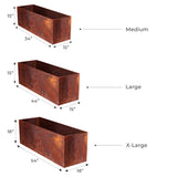 Corten Steel Box Planters - Rust Never Looked So Good! FREE SHIPPING