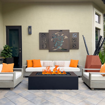 Rectangular Steel Fire Pit - Backyard Bonfire Beast