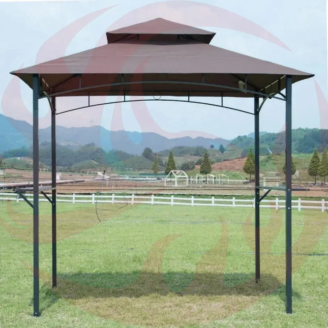 8-Ft x 5-Ft Steel Frame Grill Gazebo with Vent Top Canopy - Your Grill's Personal Bodyguard - Phoenix Fire Art Store