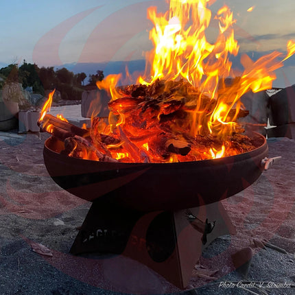 Liberty Fire Pit with Standard Base (Made in USA) - Phoenix Fire Art Store