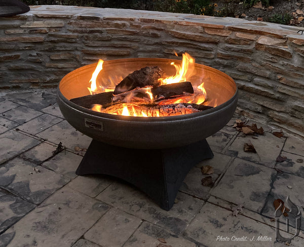Liberty Fire Pit with Standard Base (Made in USA) - Phoenix Fire Art Store