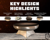 Liberty Fire Pit with Standard Base (Made in USA) - Phoenix Fire Art Store