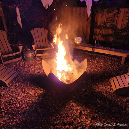 "Fire Flower" Fire Bowl (Made In USA) - Phoenix Fire Art Store
