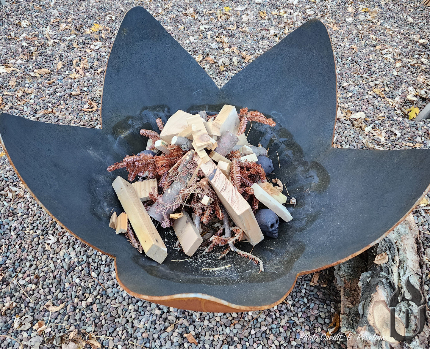 "Fire Flower" Fire Bowl with Standard Base (Made In USA) - Phoenix Fire Art Store