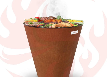 Arteflame ONE30 — 30″ One Series Flat-Top Charcoal Grill & Fire Bowl (Single-Piece CORTEN Steel) - Phoenix Fire Art Store